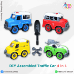 DIY Assembled Traffic Car 4 in 1