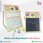Educational Magnetic White and Black Board with Stand