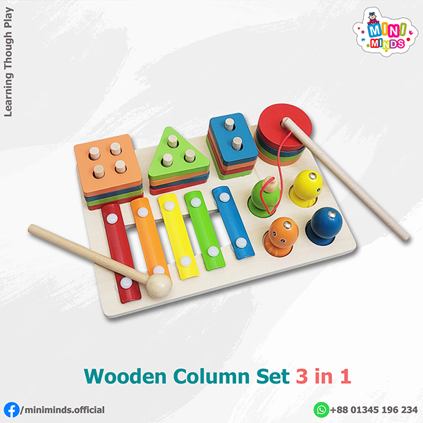 Wooden Column Set 3 in 1 Wooden Column Set 3 in 1 - Image 1